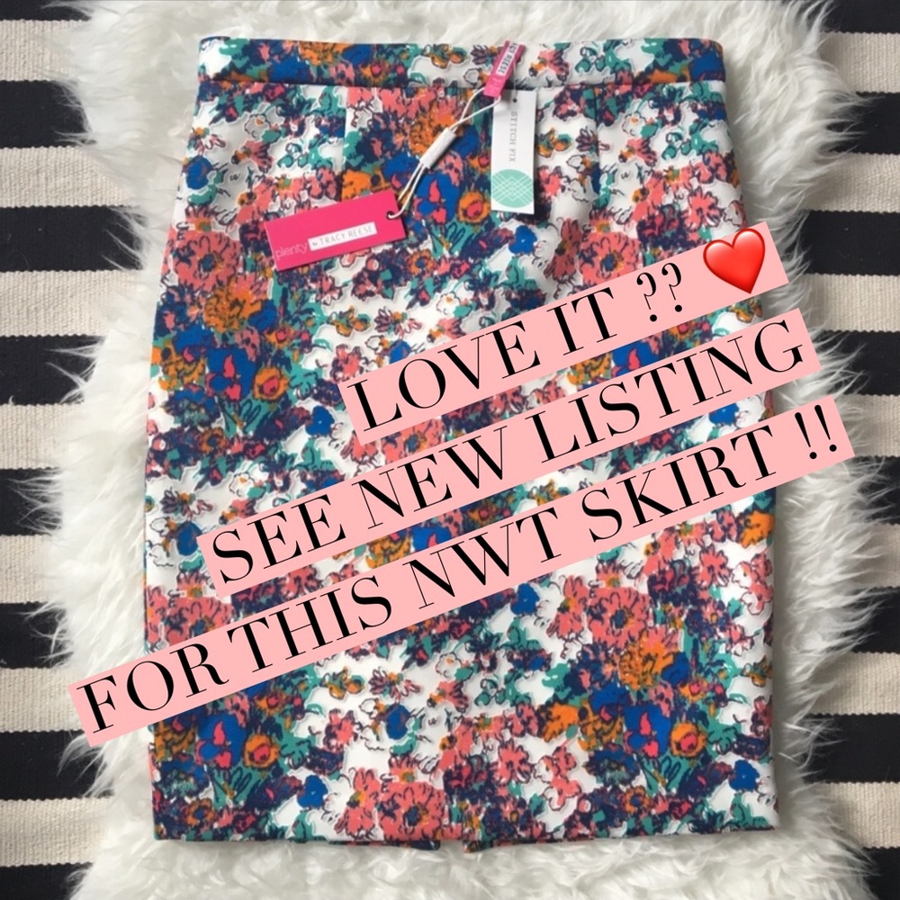 Plenty by Tracy Reese Floral Pencil Skirt Scuba - Picture 1 of 8